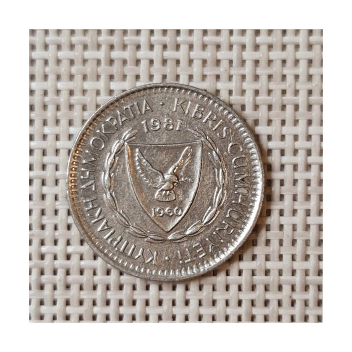 Cyprus 25 Mils 1981 KM-40 VF