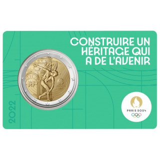 France 2 Euro 2022 "Olympic Games" BU (Coin Card Green)