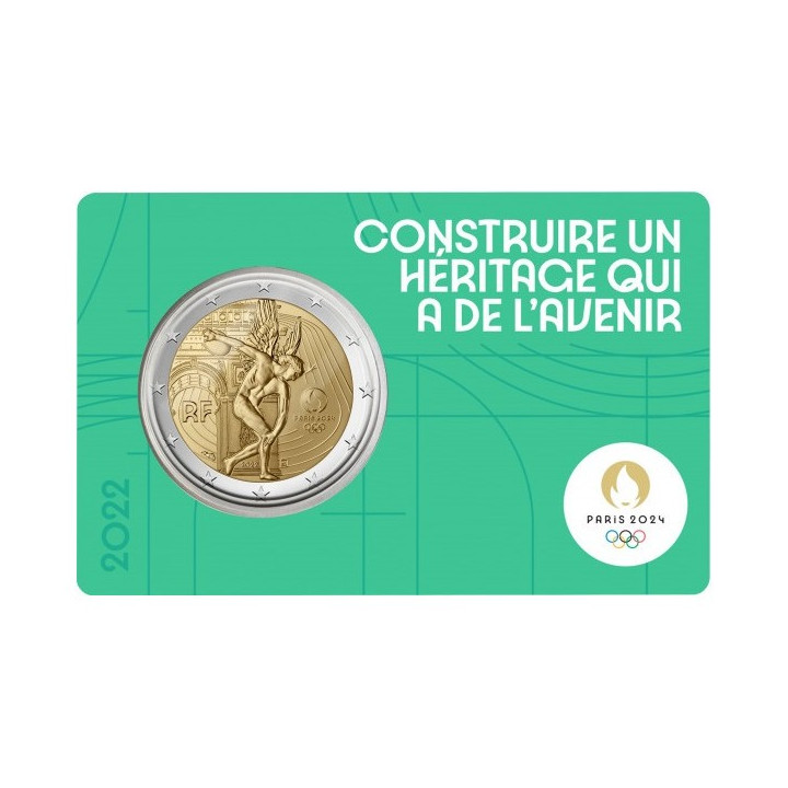 France 2 Euro 2022 "Olympic Games" BU (Coin Card Green)