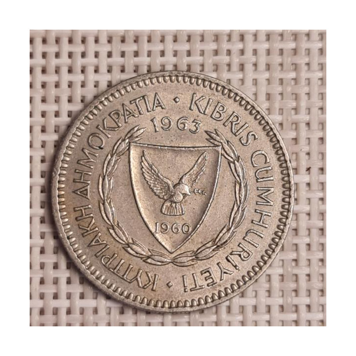 Cyprus 50 Mils 1963 KM-41 VF