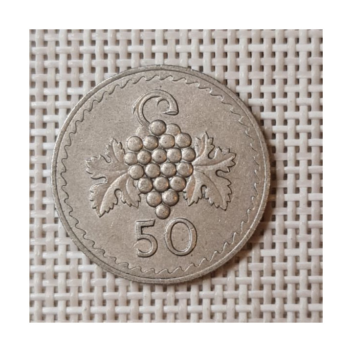 Cyprus 50 Mils 1972 KM-41 VF