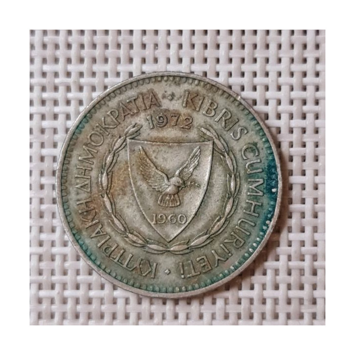 Cyprus 50 Mils 1972 KM-41 VF
