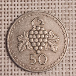 Cyprus 50 Mils 1973 KM-41 VF