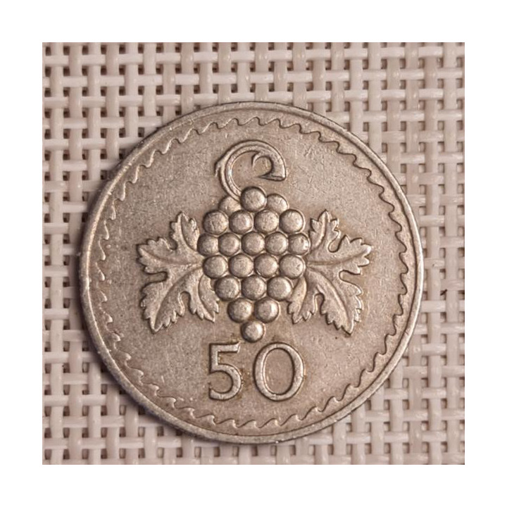 Cyprus 50 Mils 1973 KM-41 VF