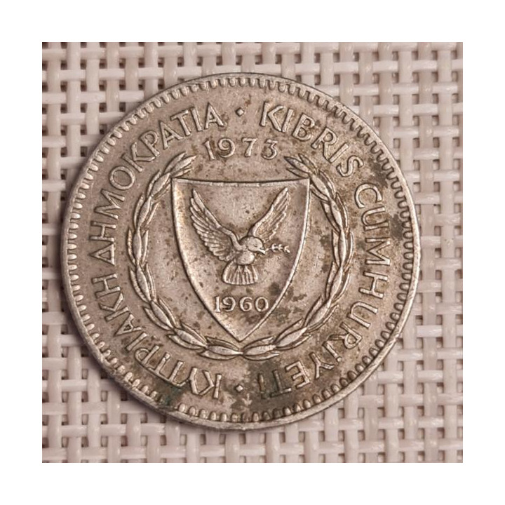 Cyprus 50 Mils 1973 KM-41 VF