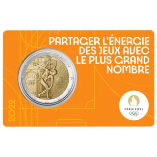 France 2 Euro 2022 "Olympic Games" BU (Coin Card Yellow)