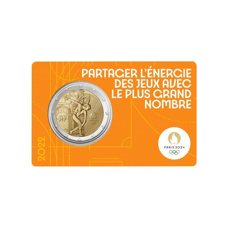 France 2 Euro 2022 "Olympic Games" BU (Coin Card Yellow)