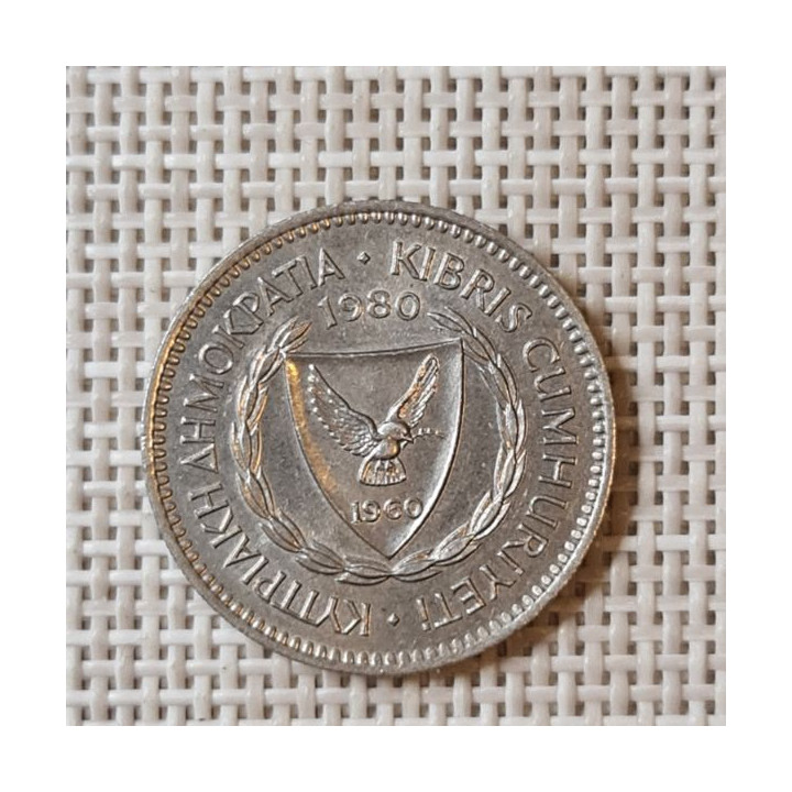 Cyprus 50 Mils 1980 KM-41 XF