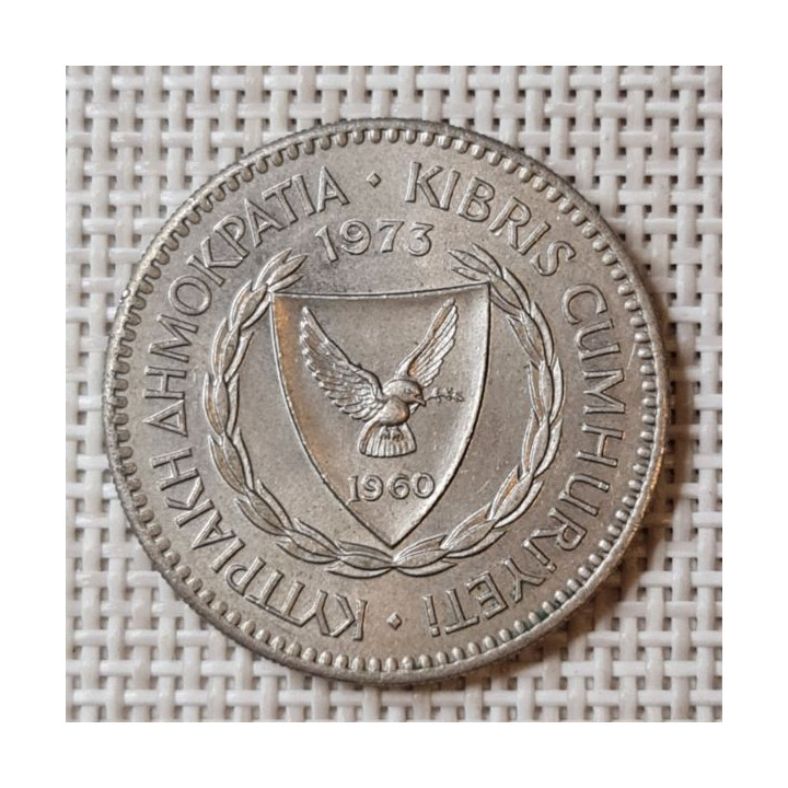 Cyprus 100 Mils 1973 KM-42 VF