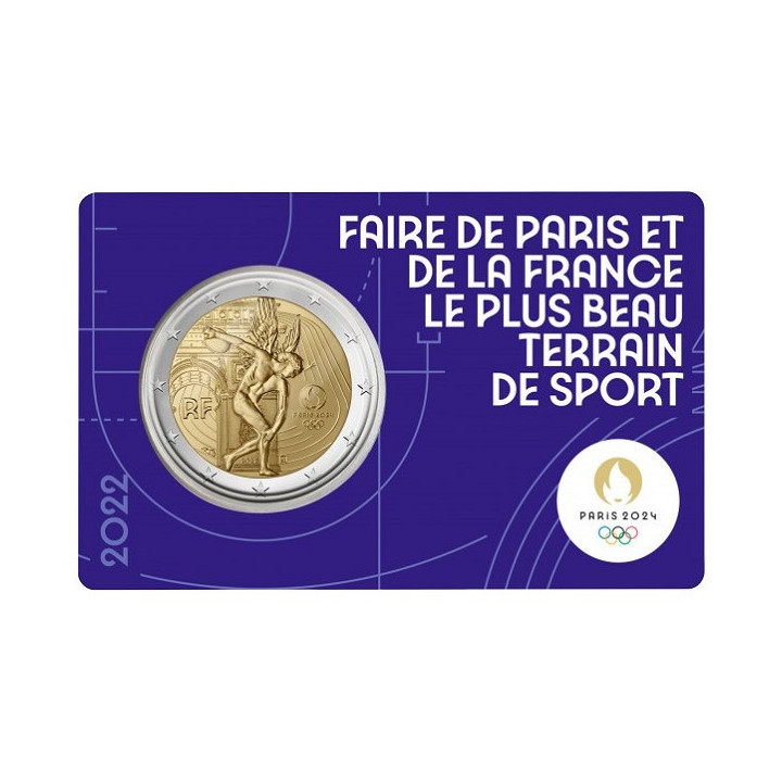 France 2 Euro 2022 "Olympic Games" BU (Coin Card Purple)