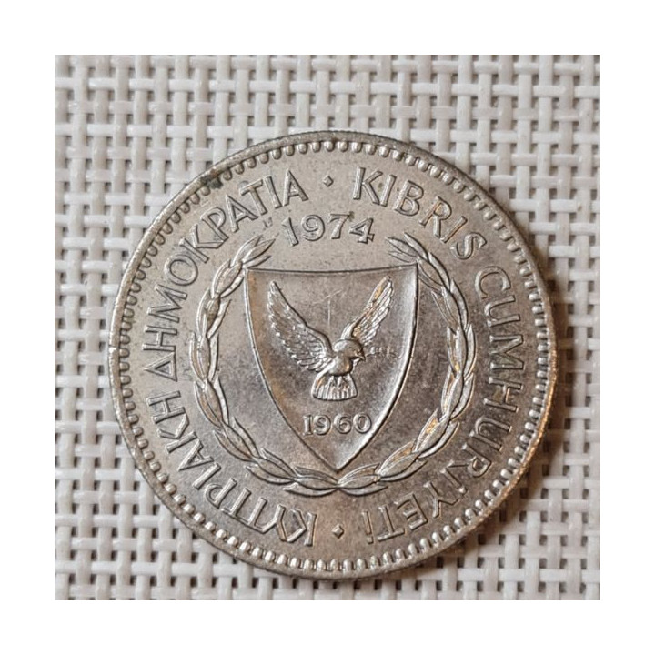 Cyprus 100 Mils 1974 KM-42 XF
