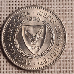 Cyprus 100 Mils 1980 KM-42 UNC