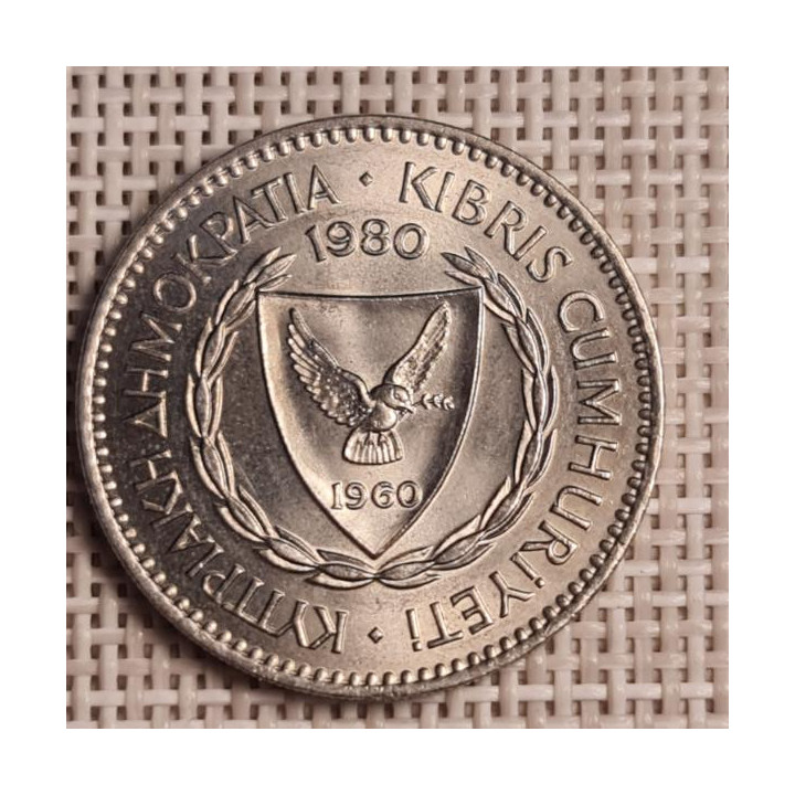 Cyprus 100 Mils 1980 KM-42 UNC