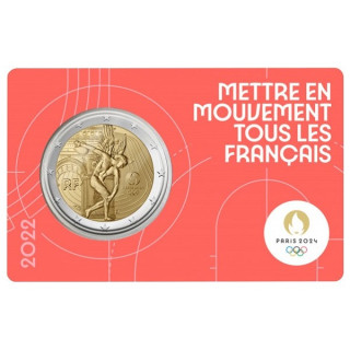 France 2 Euro 2022 "Olympic Games" BU (Coin Card Red)
