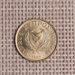 Cyprus 1 Cent 1987 KM-53.2 VF