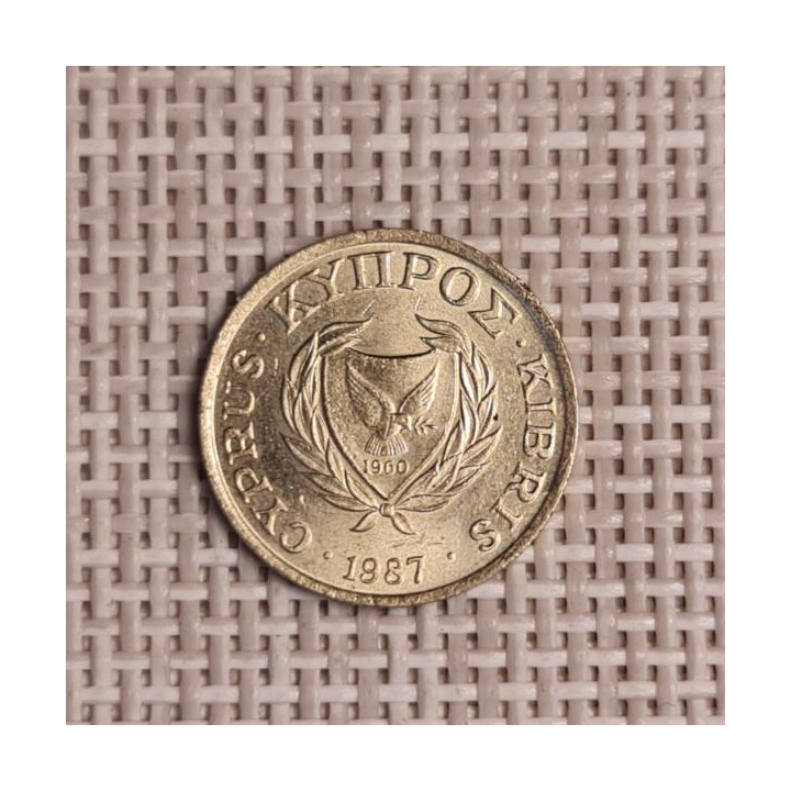 Cyprus 1 Cent 1987 KM-53.2 VF