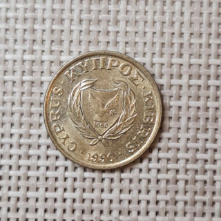 Cyprus 1 Cent 1990 KM-53.2 VF