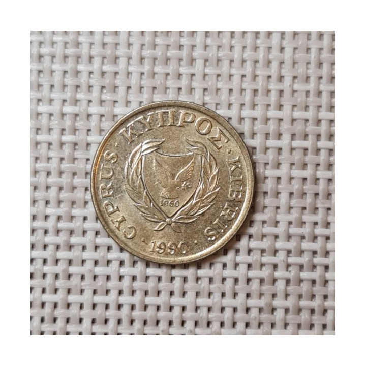 Cyprus 1 Cent 1990 KM-53.2 VF