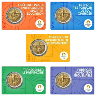 France 2 Euro 2023 "Olympic Games" BU (5 x Coin Cards)