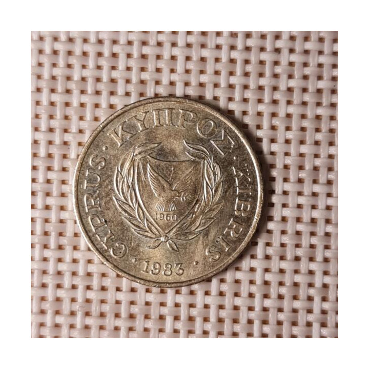 Cyprus 2 Cents 1983 KM-54.1 VF