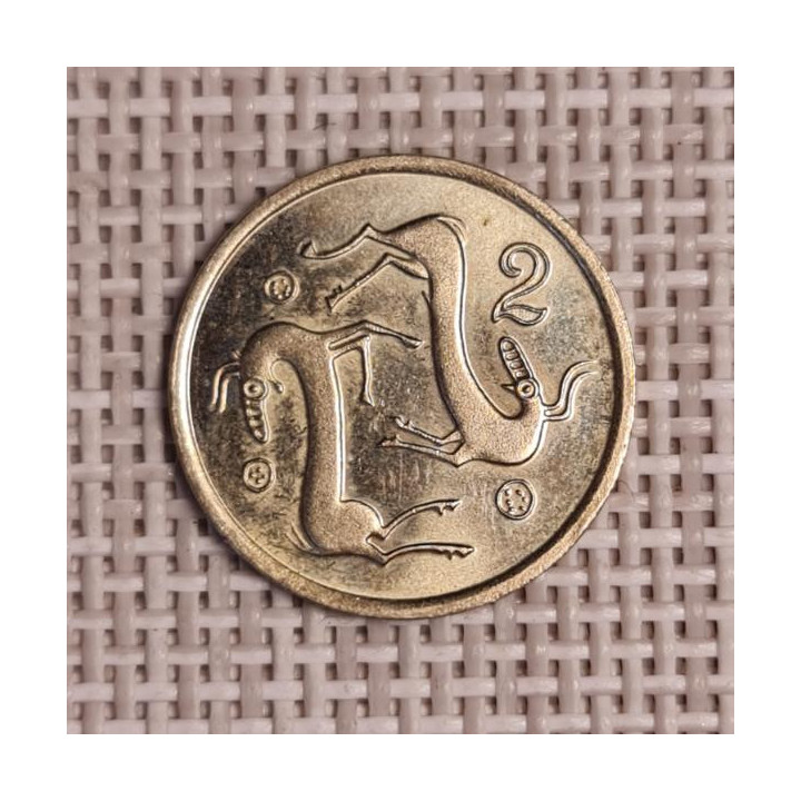 Cyprus 2 Cents 1985 KM-54.2 VF