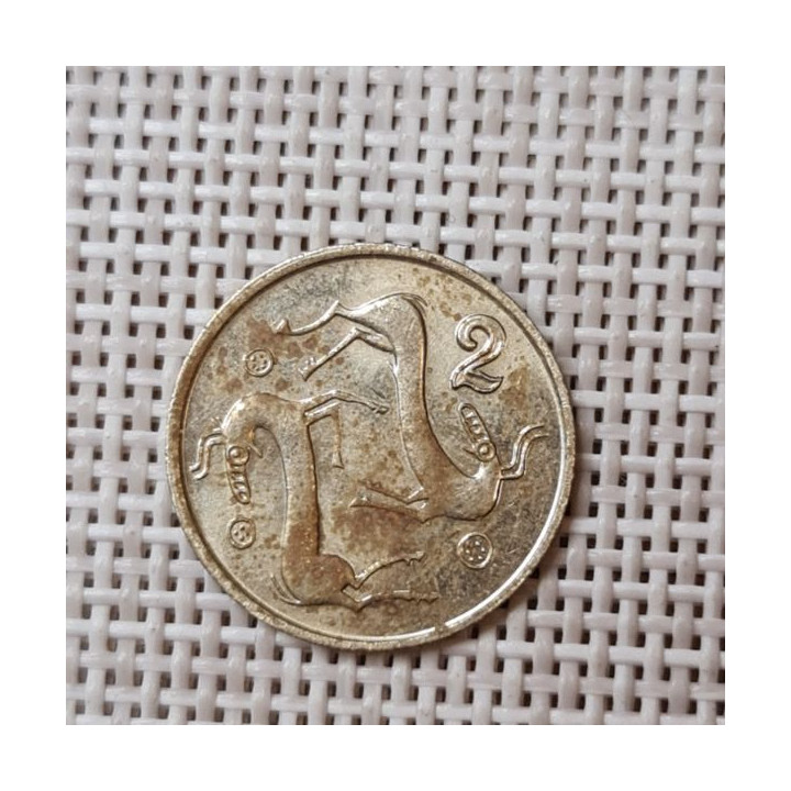 Cyprus 2 Cents 1990 KM-54.2 VF