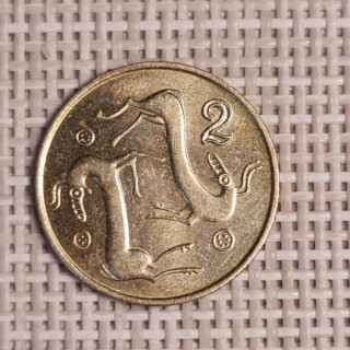 Cyprus 2 Cents 1991 KM-54.3 VF