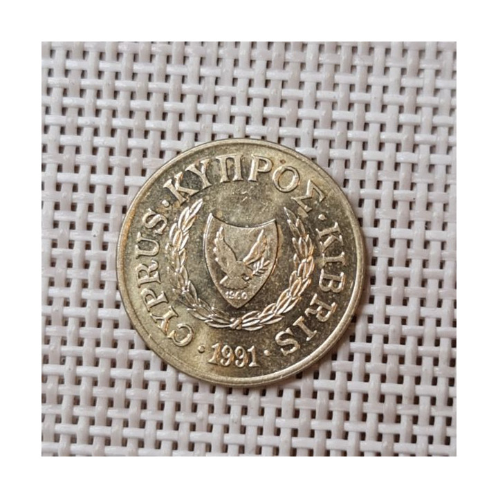 Cyprus 2 Cents 1991 KM-54.3 VF