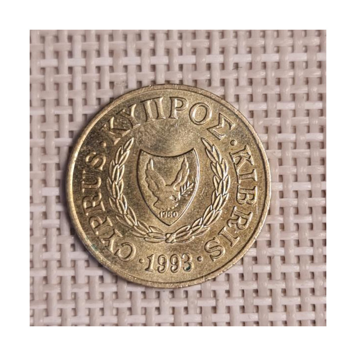 Cyprus 2 Cents 1993 KM-54.3 VF