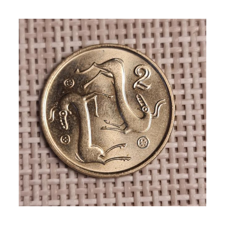 Cyprus 2 Cents 1996 KM-54.3 VF