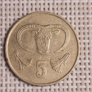 Cyprus 5 Cents 1983 KM-55.1 VF