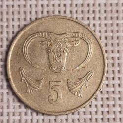 Cyprus 5 Cents 1983 KM-55.1 VF