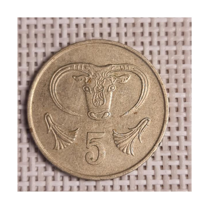 Cyprus 5 Cents 1983 KM-55.1 VF