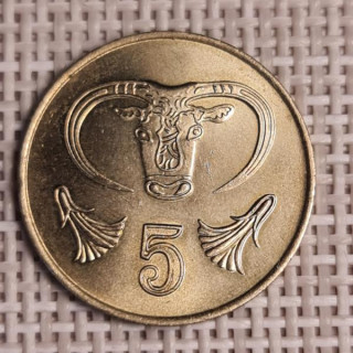 Cyprus 5 Cents 1985 KM-55.2 VF