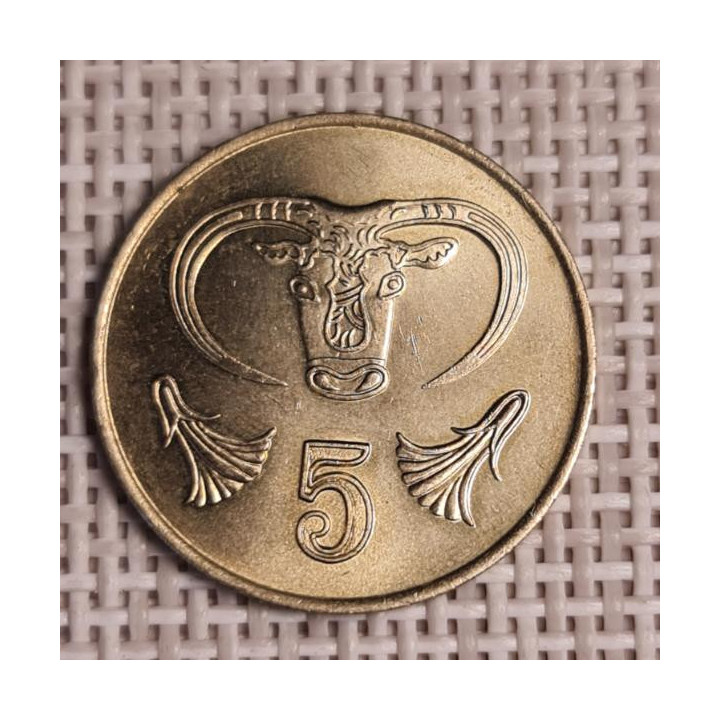 Cyprus 5 Cents 1985 KM-55.2 VF