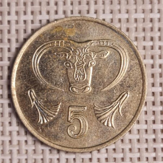 Cyprus 5 Cents 1987 KM-55.2 VF