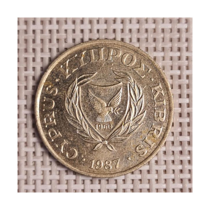 Cyprus 5 Cents 1987 KM-55.2 VF