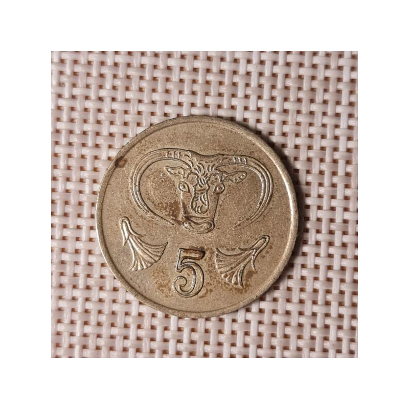 Cyprus 5 Cents 1988 KM-55.2 VF