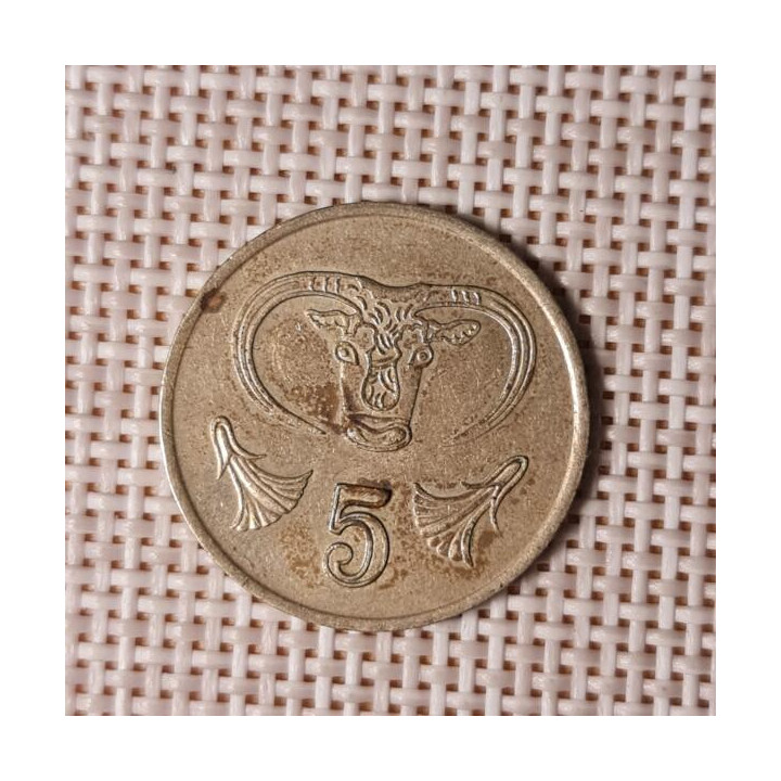 Cyprus 5 Cents 1988 KM-55.2 VF