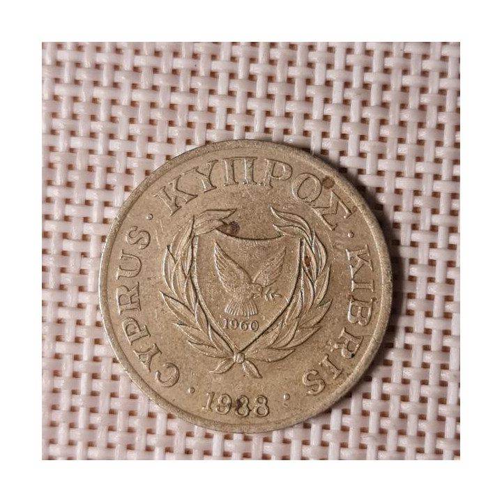 Cyprus 5 Cents 1988 KM-55.2 VF