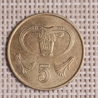 Cyprus 5 Cents 1990 KM-55.2 VF