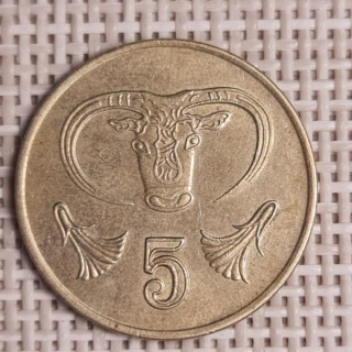 Cyprus 5 Cents 1991 KM-55.3 VF