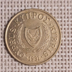 Cyprus 5 Cents 1991 KM-55.3 VF