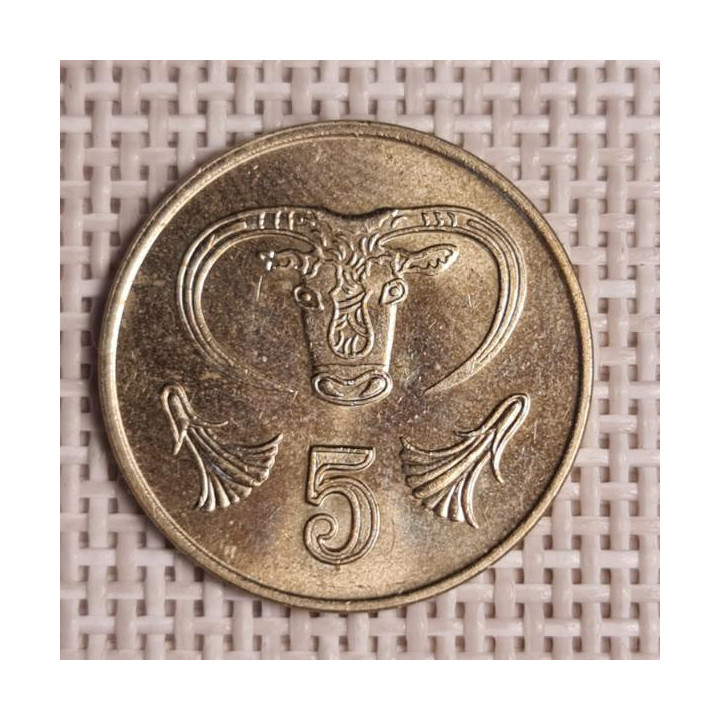 Cyprus 5 Cents 1992 KM-55.3 VF