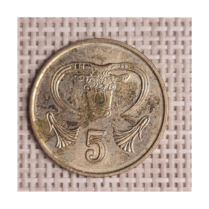Cyprus 5 Cents 1998 KM-55.3 VF