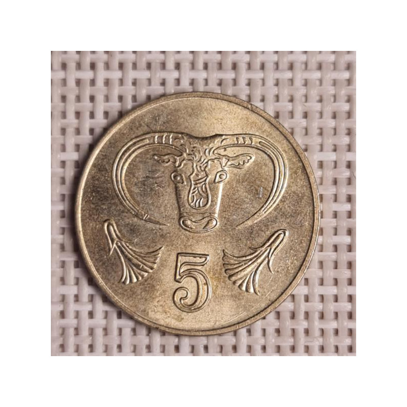 Cyprus 5 Cents 2001 KM-55.3 VF