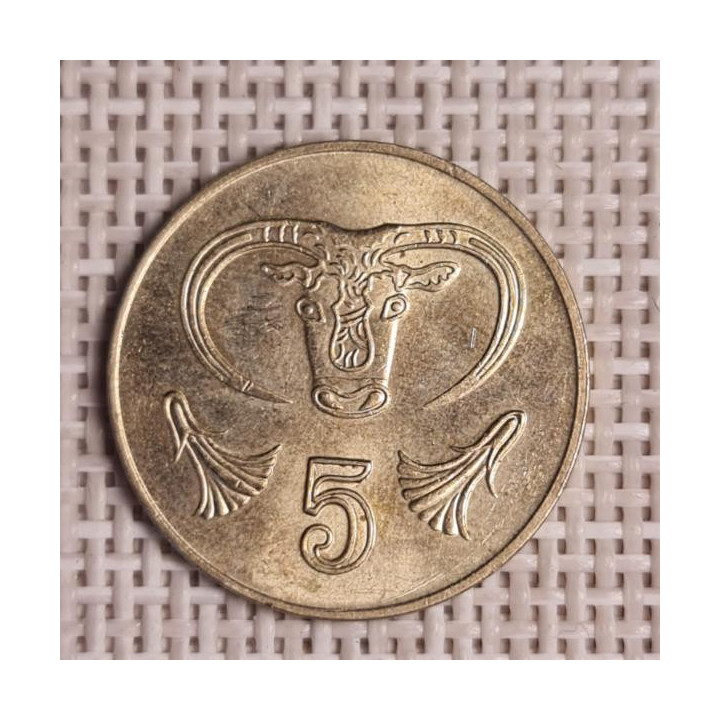 Cyprus 5 Cents 2001 KM-55.3 VF