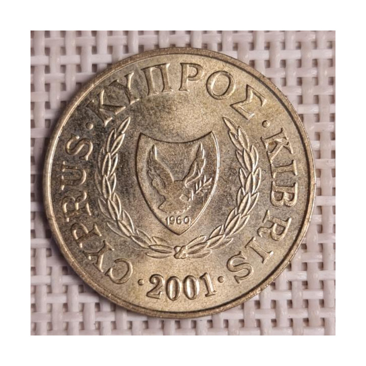 Cyprus 5 Cents 2001 KM-55.3 VF