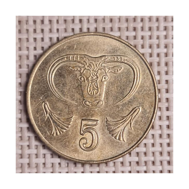 Cyprus 5 Cents 2004 KM-55.3 VF