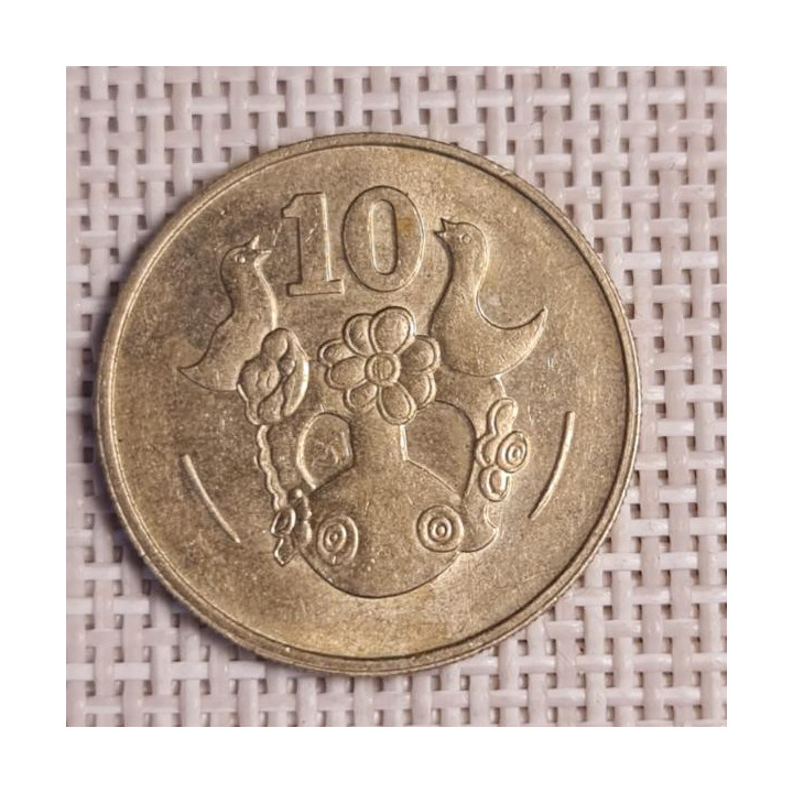 Cyprus 10 Cents 1983 KM-56.1 VF